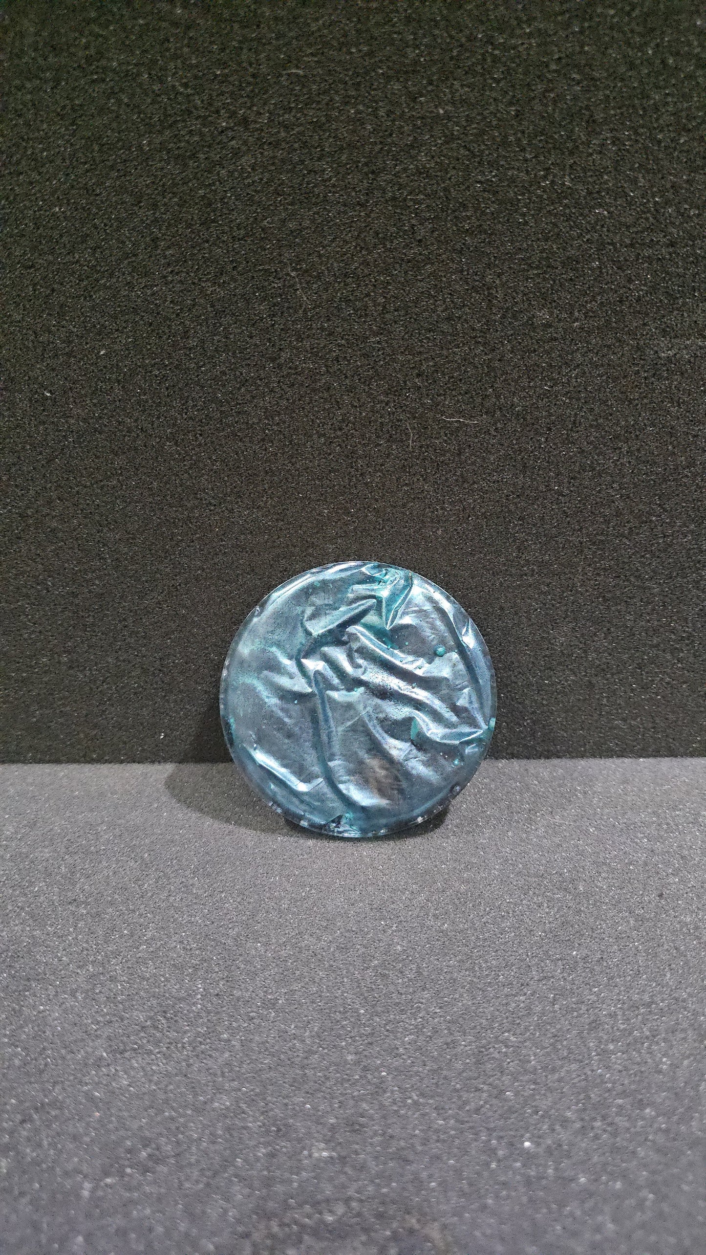 Blue Crushed Velvet Coaster