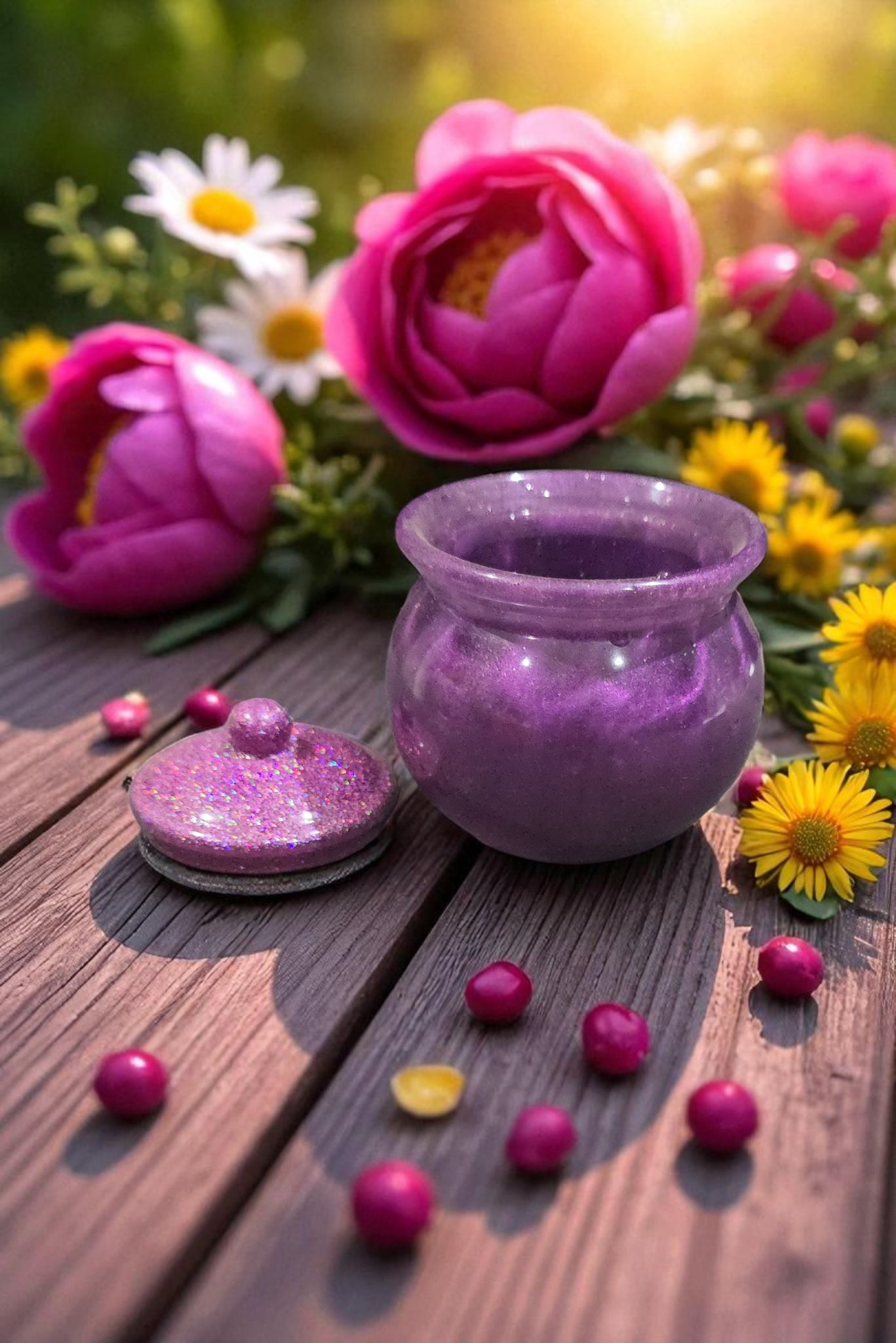 Purple Resin Jar