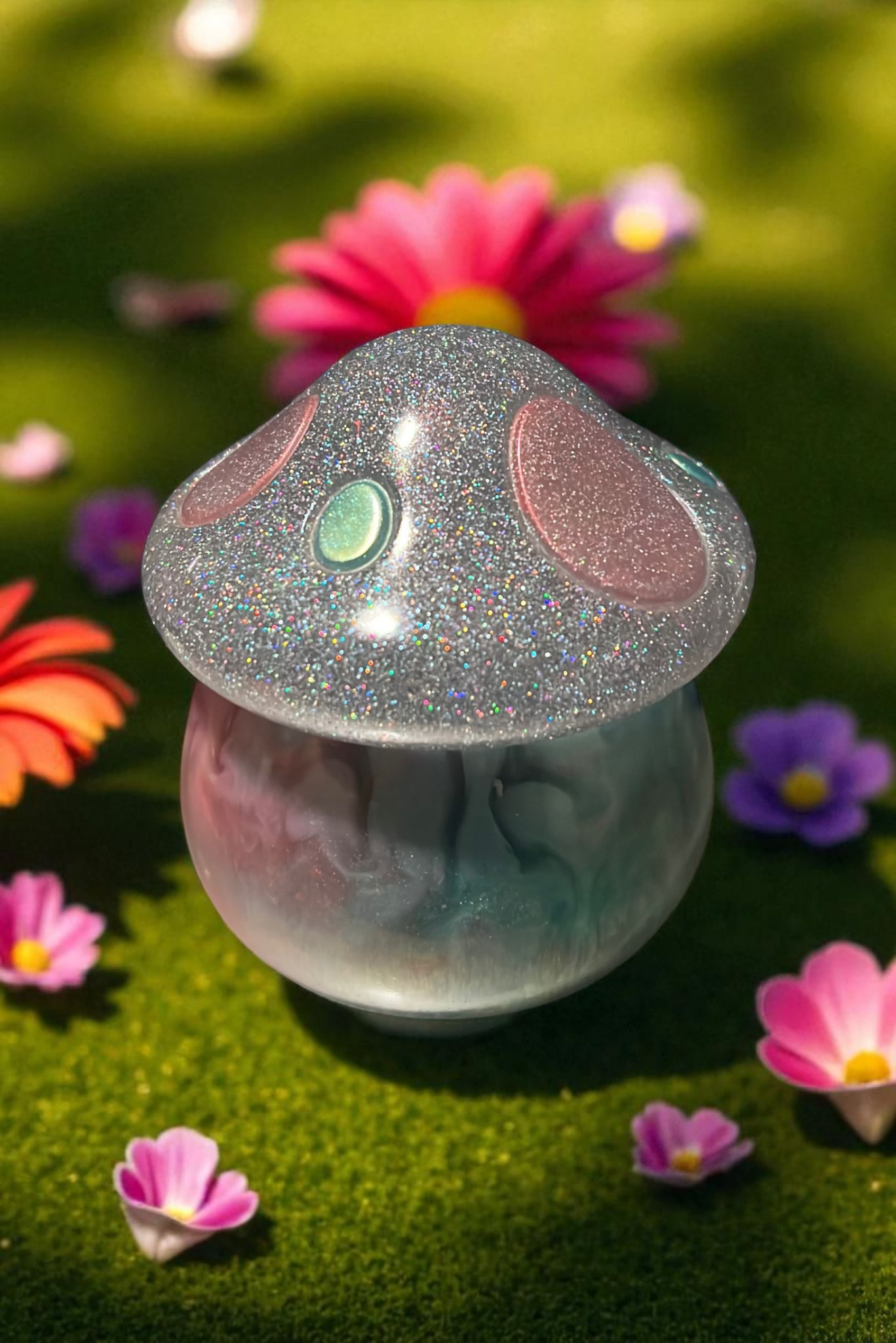 Marble Mushroom Jar