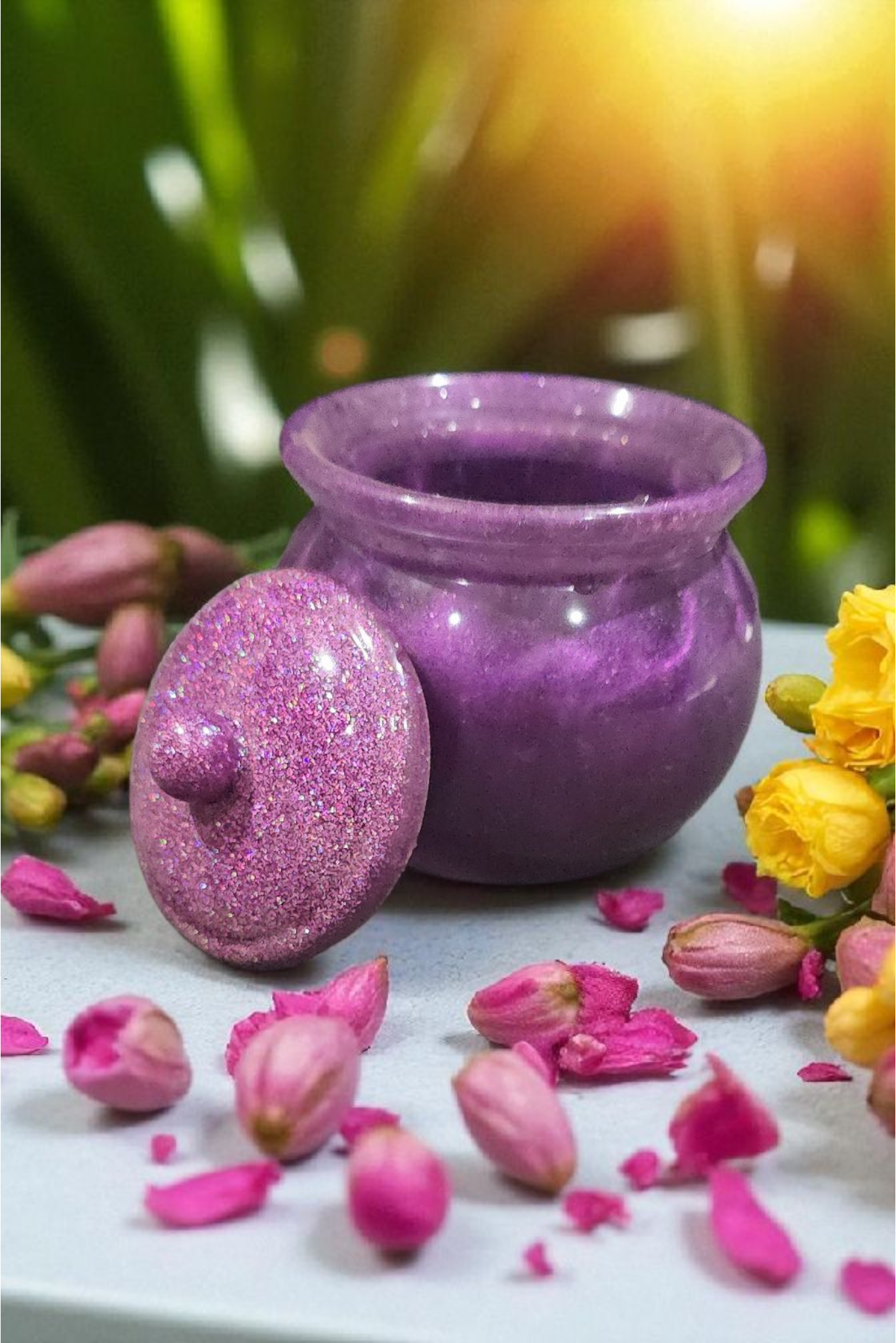 Purple Resin Jar